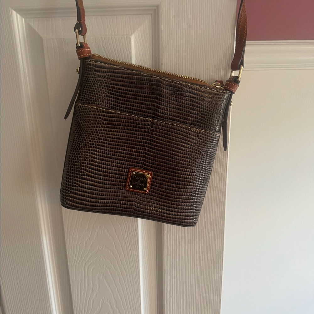 Dooney & Bourke Textured Brown Crossbody Bag
